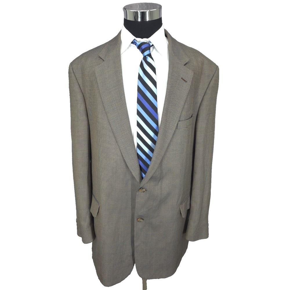 Coppley Blazer Jacket Mens 50 L Brown Sports Coat 2 Buttons Vent Birdseye Canada